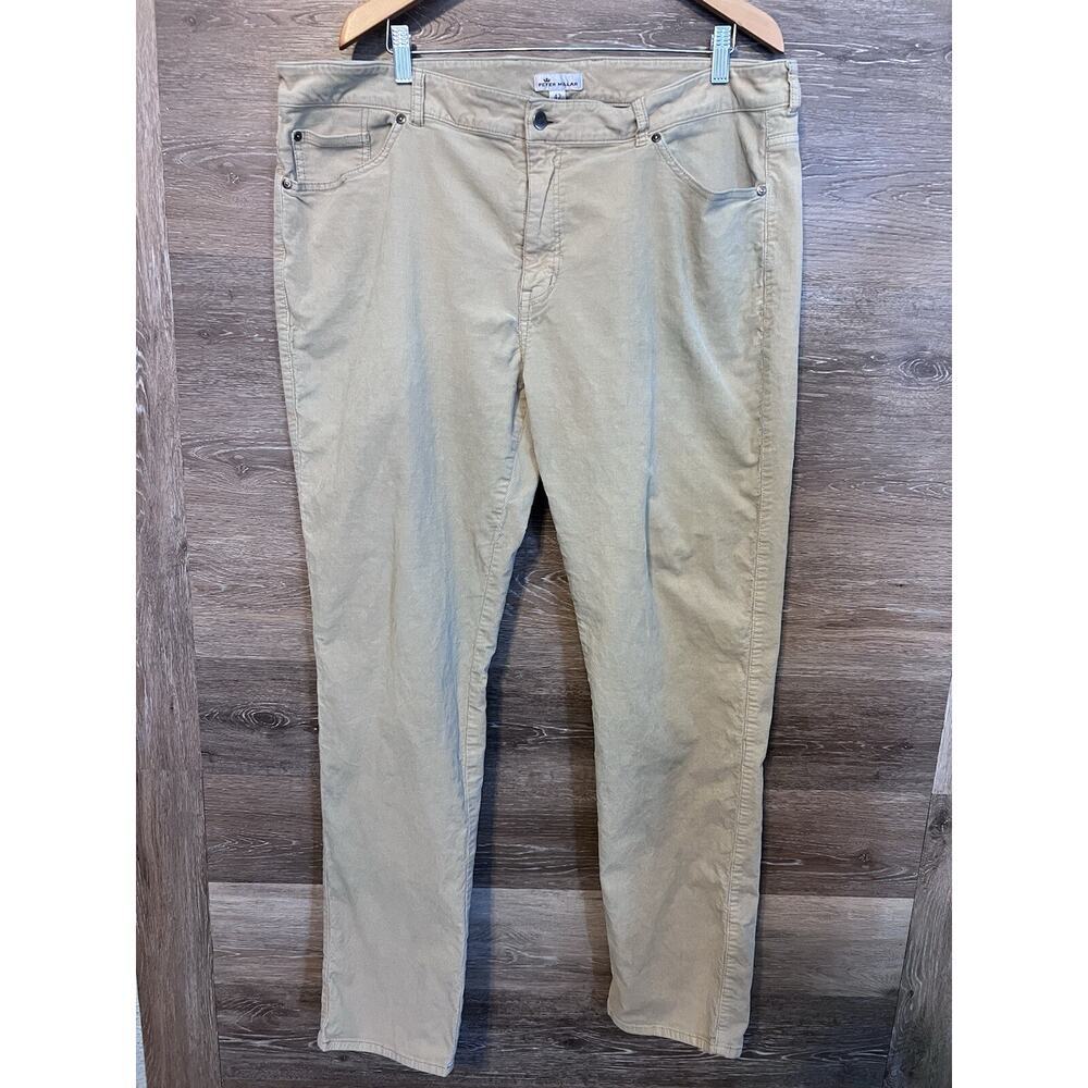 Peter Millar Corduroy Cream Tan Pants Size 42 Golf Soft 5 Pockets